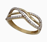золотое кольцо с цирконом  17086301